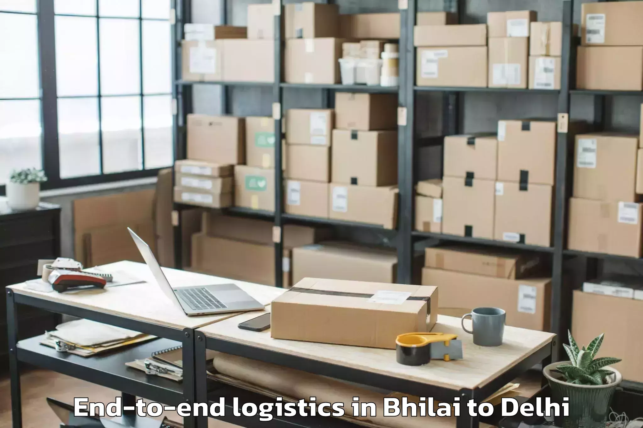 Top Bhilai to Unity One Janakpuri Mall End To End Logistics Available